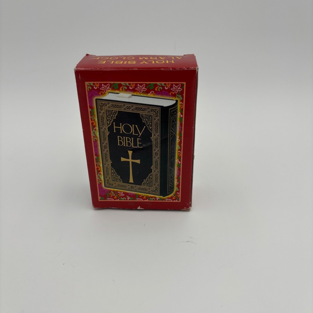 Jobar International Holy Bible Alarm Clock Unisex OS Black Excellent JB3166